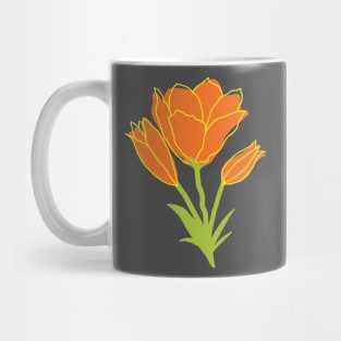 Sketchy Orange Flower Mug